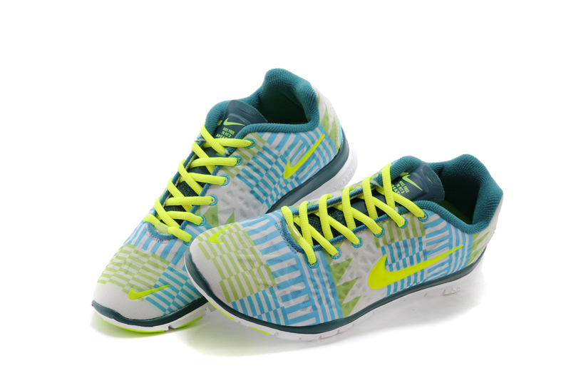 NIKE FREE TR FIT 3 PRT femmes chaussures de course bleu jaune (2)